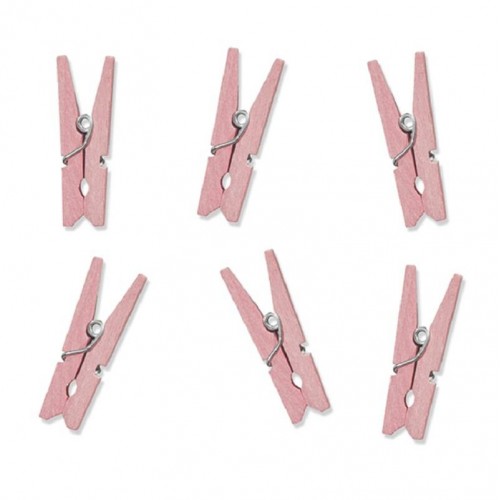 Mini pinças rosa (20 uds)