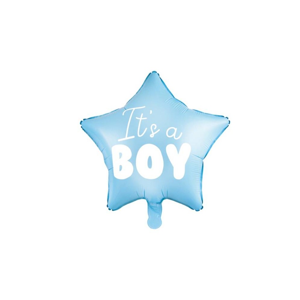 Balão estrela azul "It´s a boy" (1 ud)