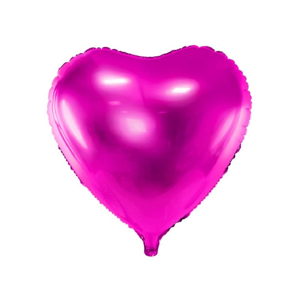 Globo corazón rosa oscuro 45 cm (1 ud)