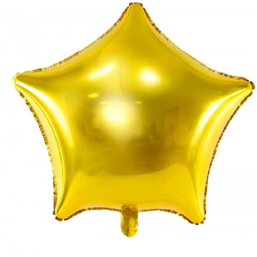 Balão Estrela Ouro metalizado 70 cm (1 ud)