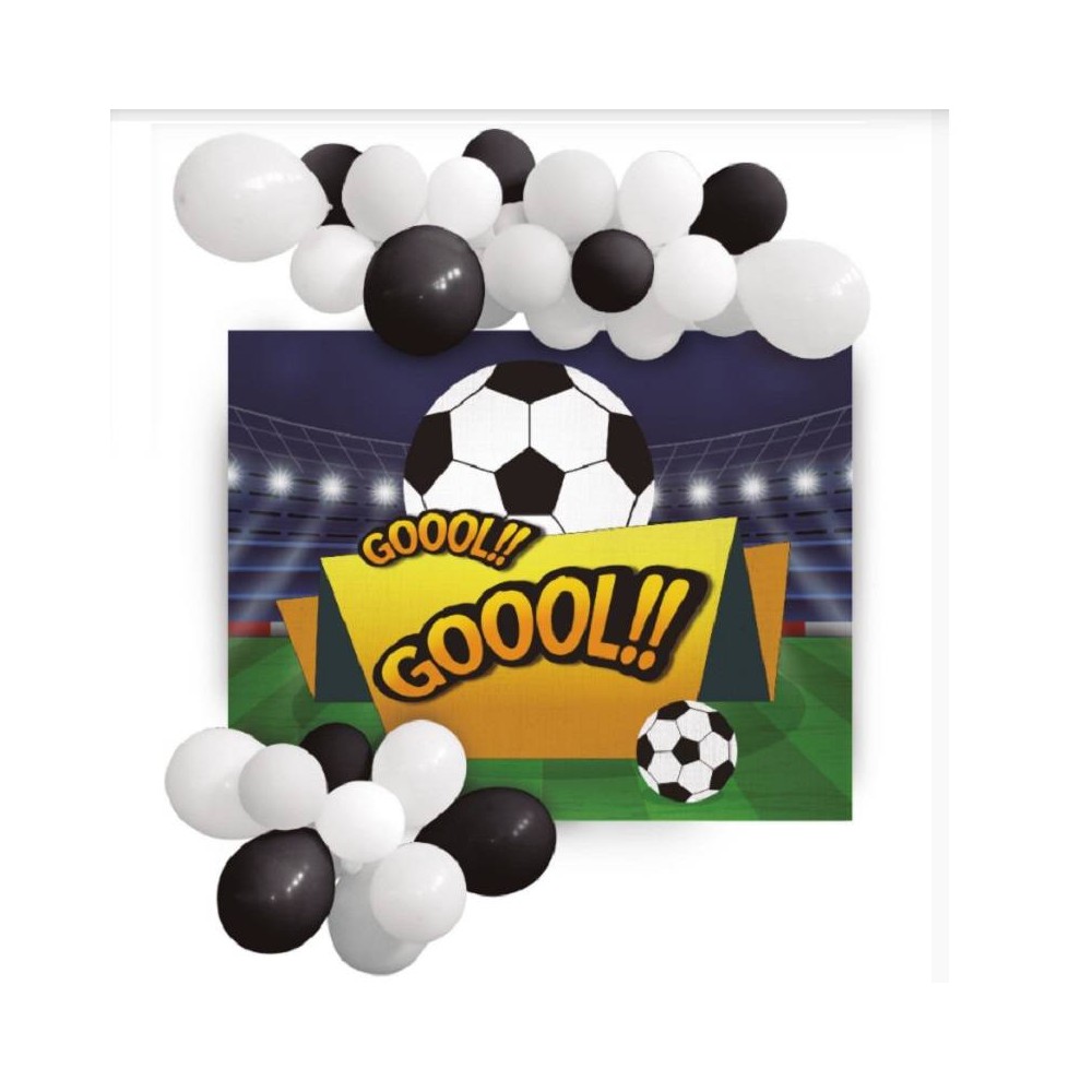 Kit painel de futebol e arco de globos