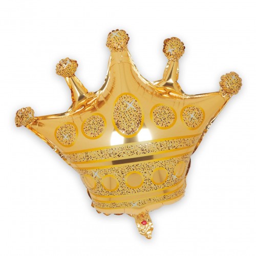 Balão foil coroa dourada (1 ud)