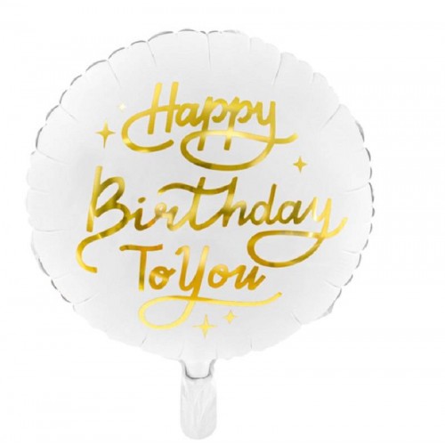 Balão "Happy Birthday to you" ouro (1 ud)
