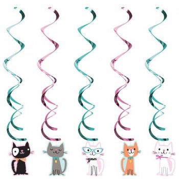 Decoración colgante Gatitos (5 uds)