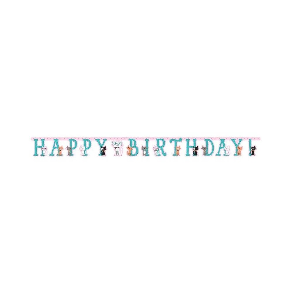 Grinalda Gatinhos  "Happy Birthday" (1 ud)