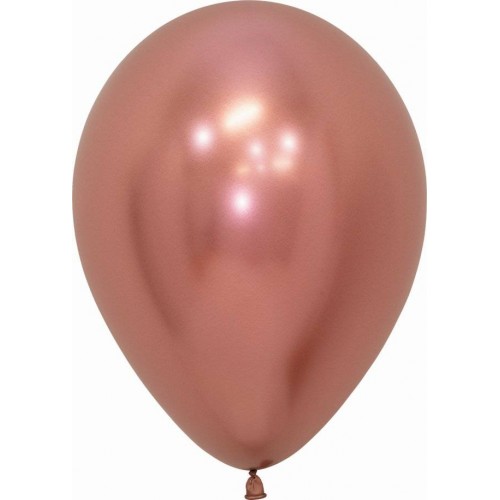 Balões Reflex Rosa Dourado (50 uds)