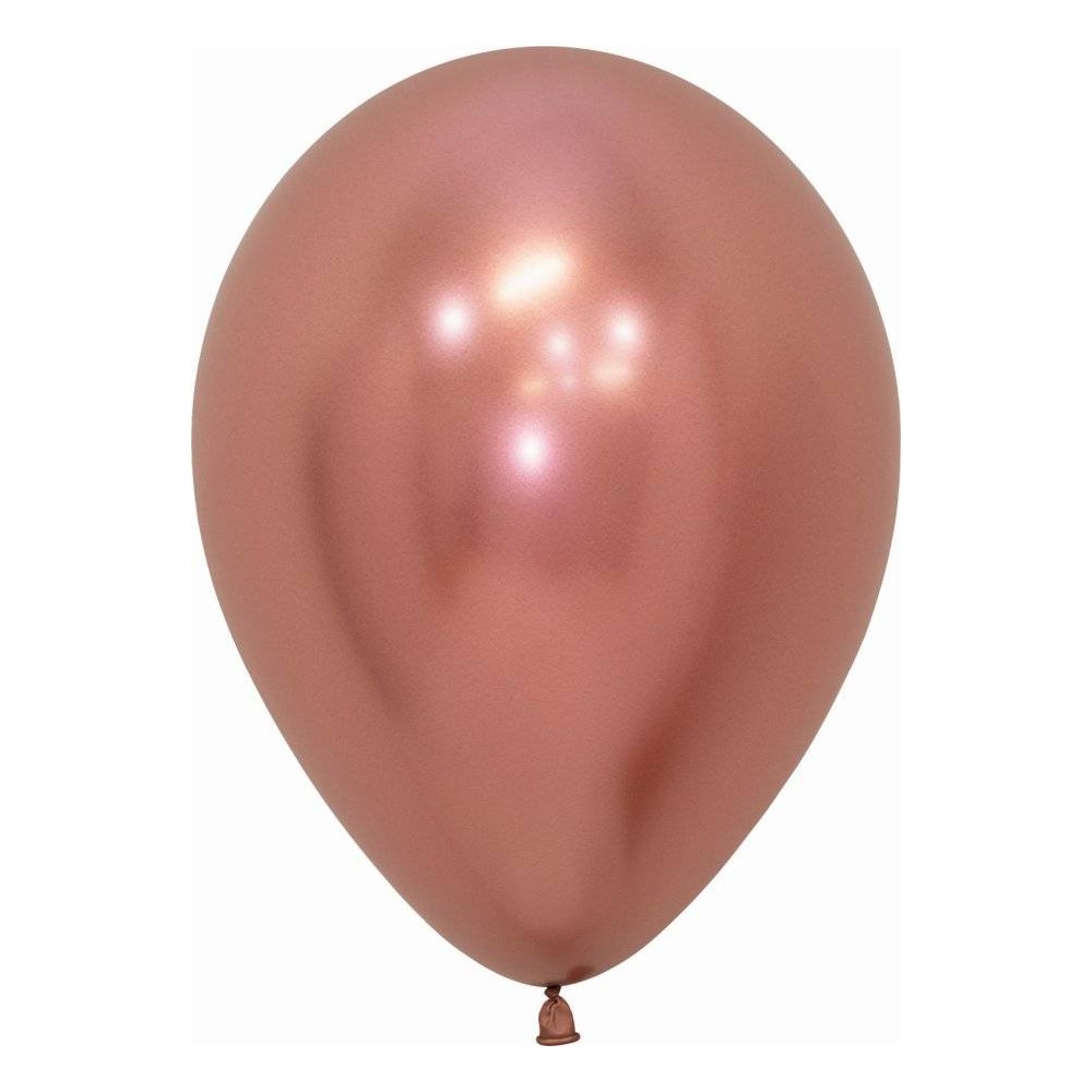 Balões Reflex Rosa Dourado (50 uds)
