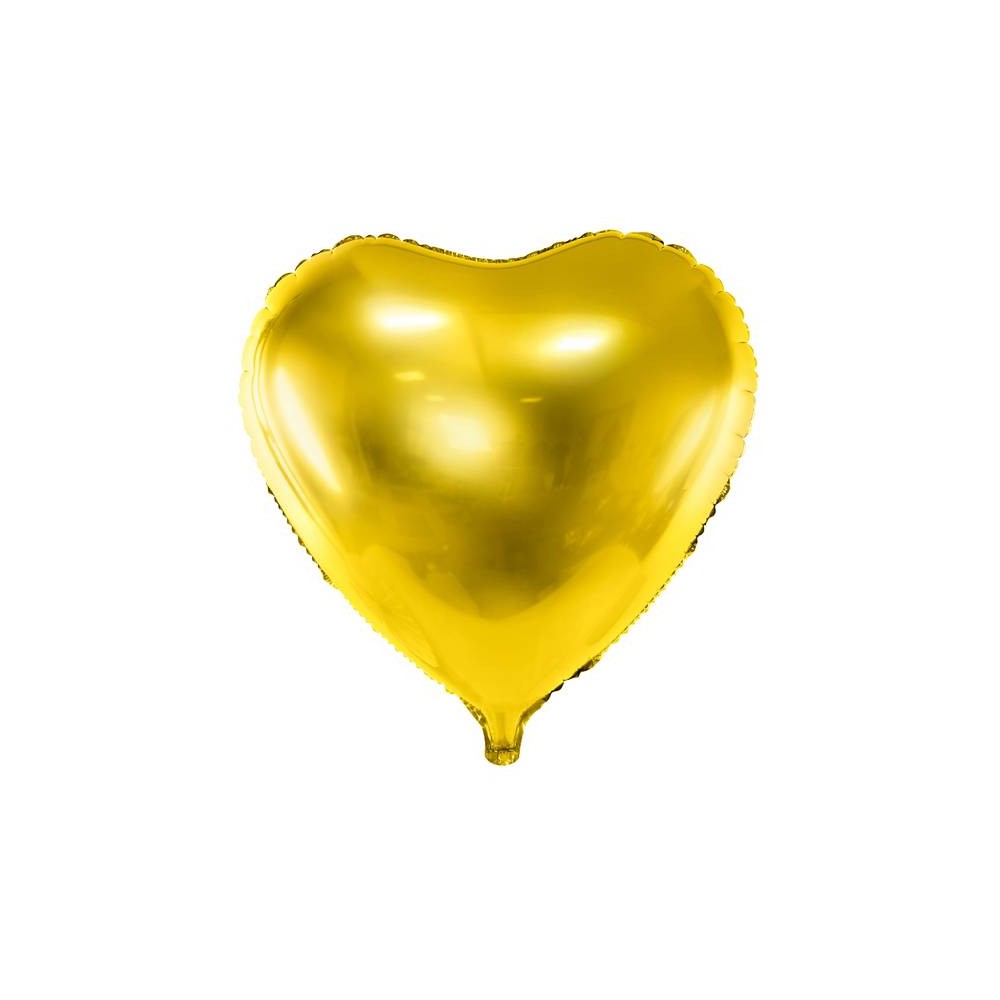 Globo corazón Oro 61 cm (1 ud)