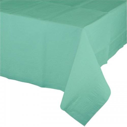 Toalha de mesa de papel forrado com plástico cor menta