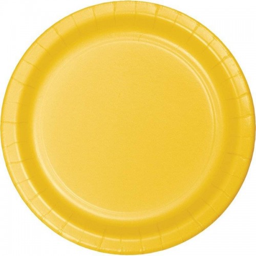 Pratos de Papelão Amarelo bus 18 cm (8 uds)