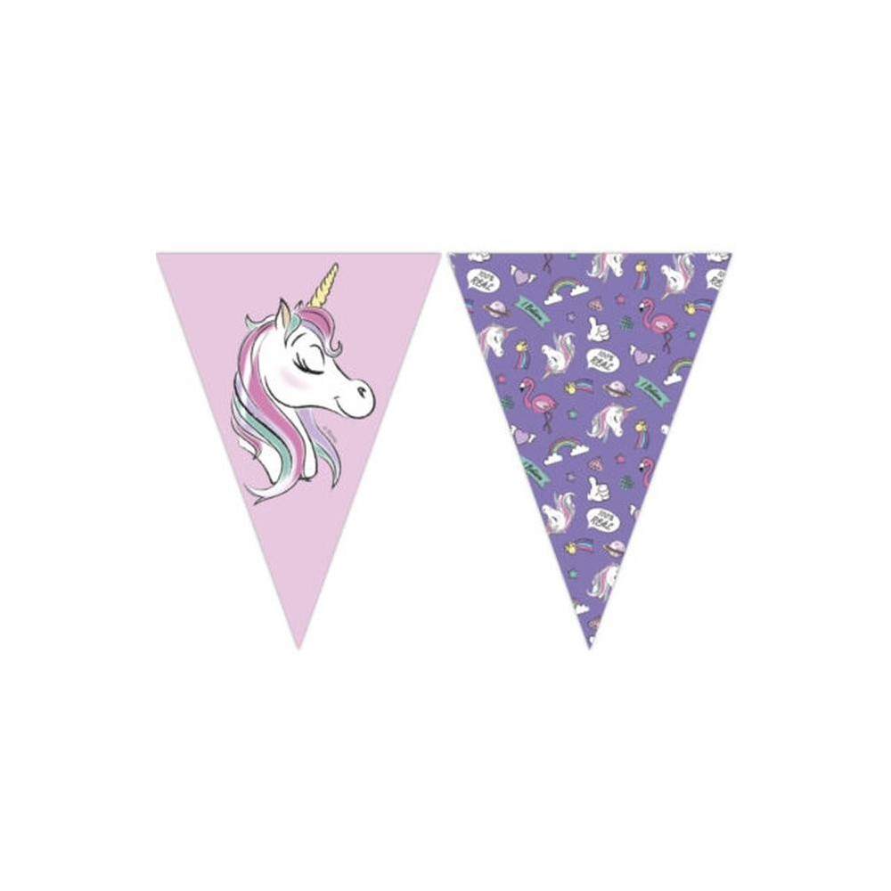 Bandeira triângulo Minnie Unicornio 