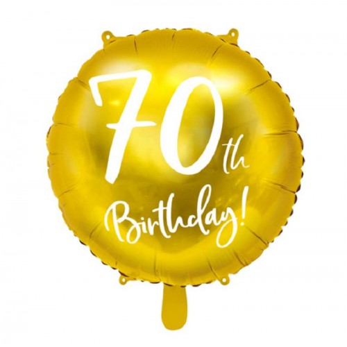 Balão Foil 70 anos Dourado (1 ud)