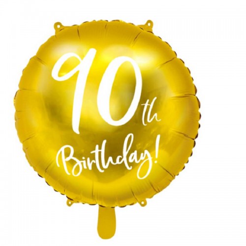 Balão Foil 90 anos Dourado (1 ud)