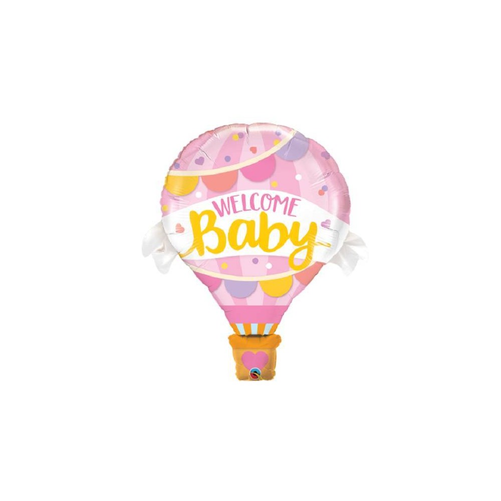 Globo foil "Welcome baby" rosa