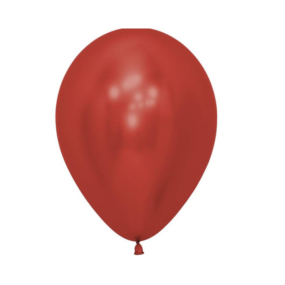 Balões Reflex Cristal Vermelho (50 uds)