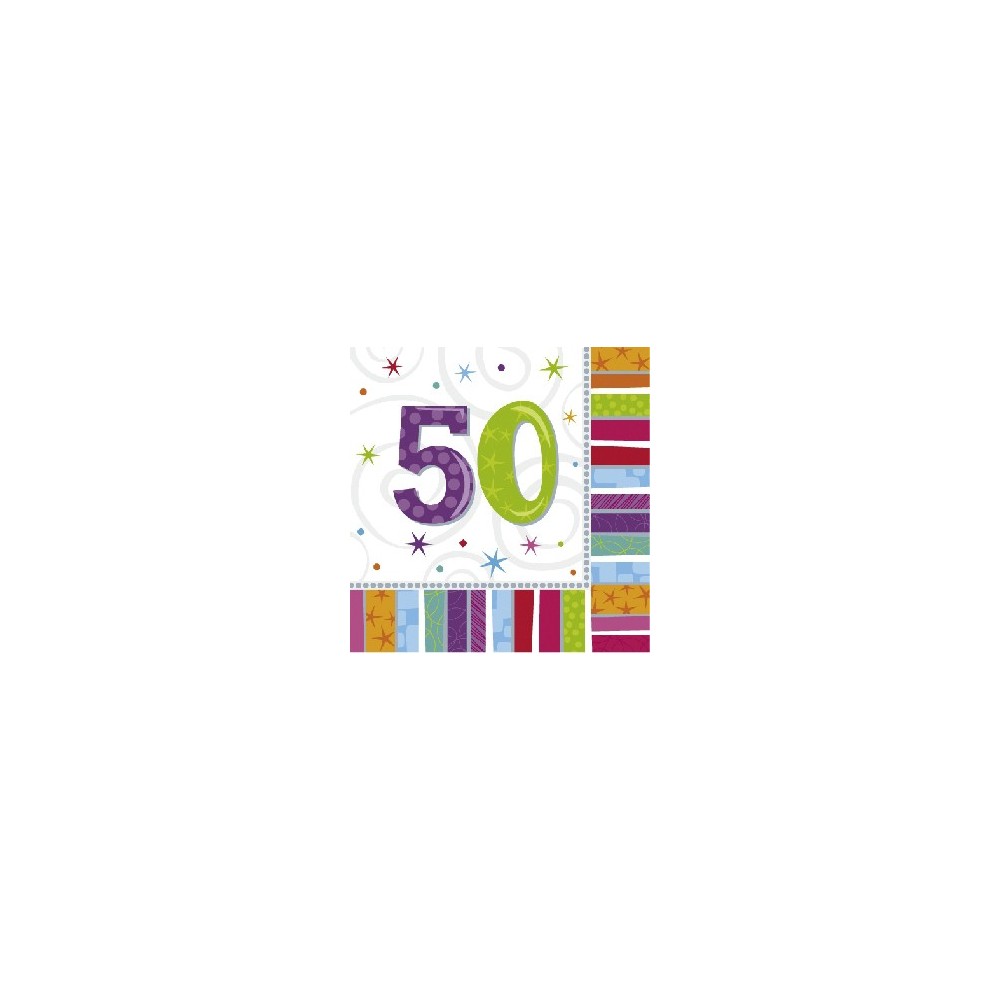 Servilletas Grandes "50 años" Radiante (16 uds)