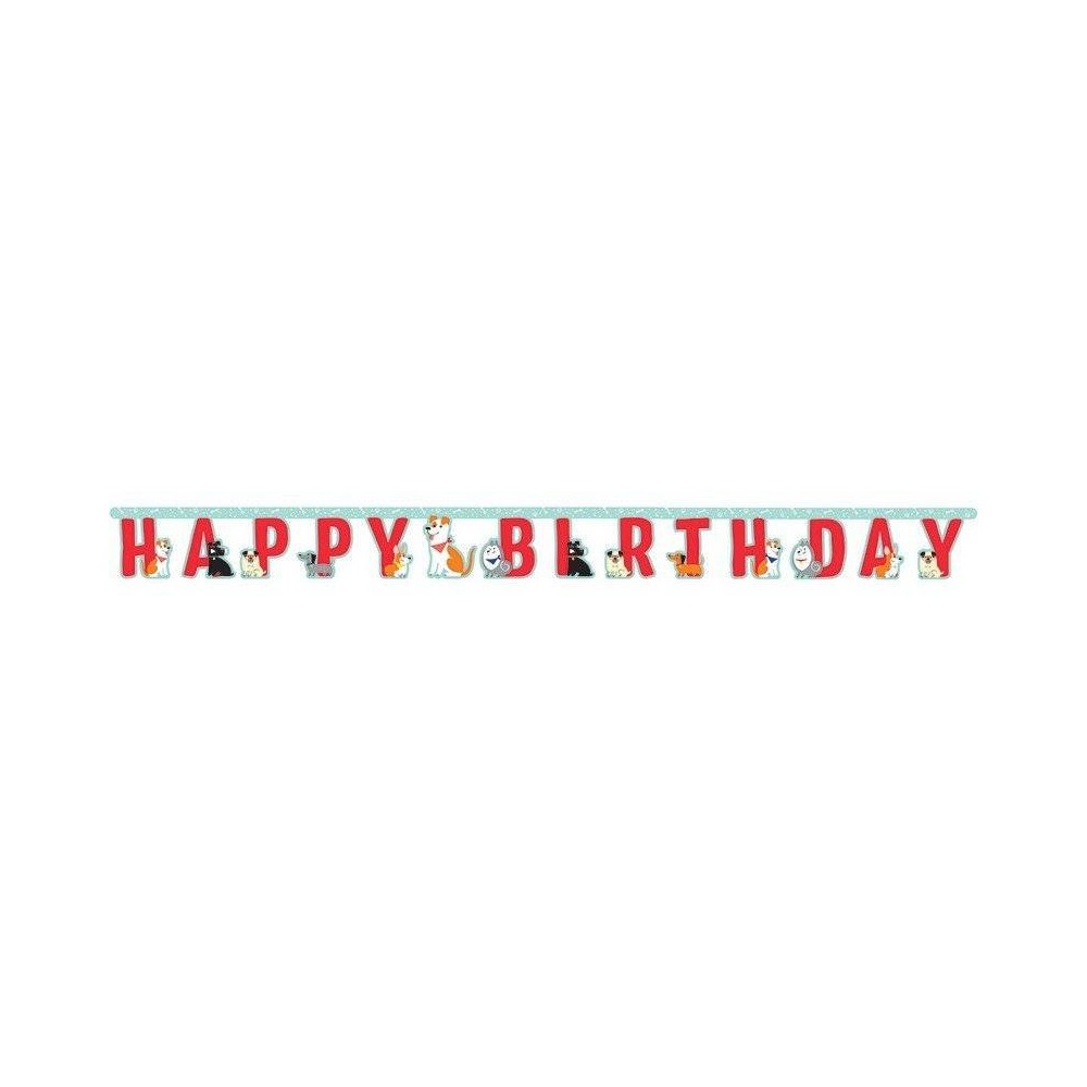 Grinalda Cachorrinhos  "Happy Birthday" 