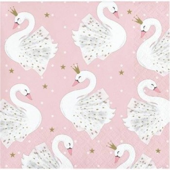 Guardanapos Stylish Swan Party 25 cm (16 uds)