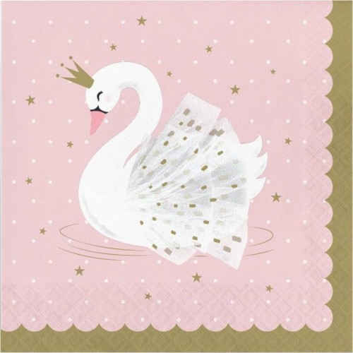 Guardanapos Stylish Swan Party 33 cm (16 uds)